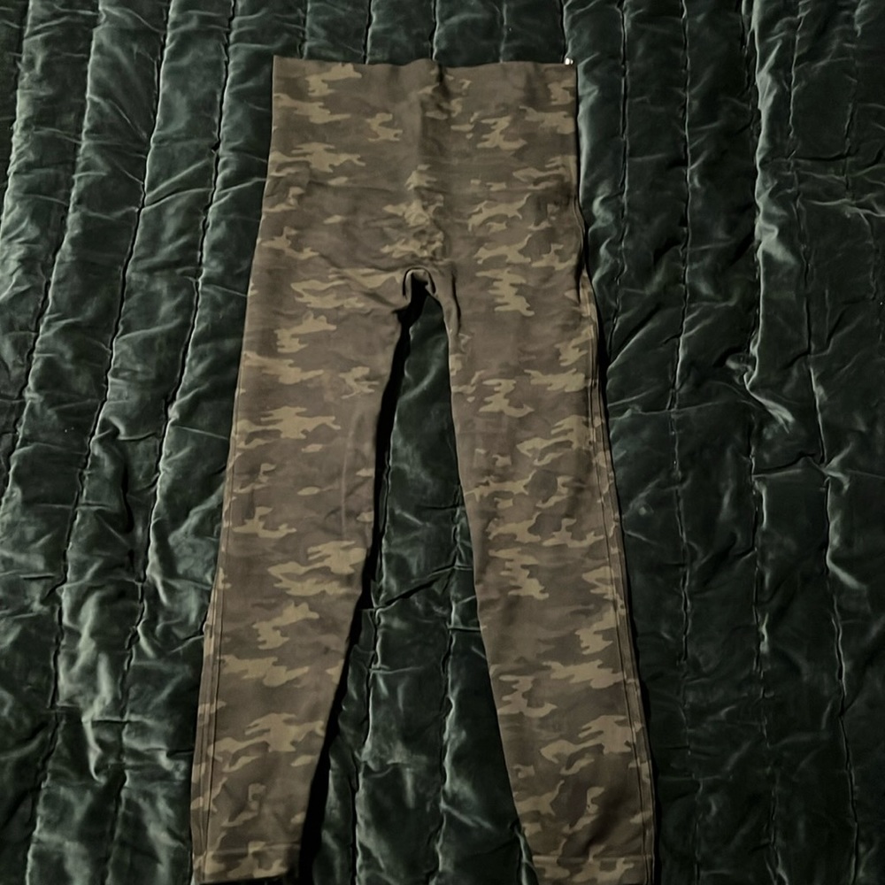 Spanx green camo leggings